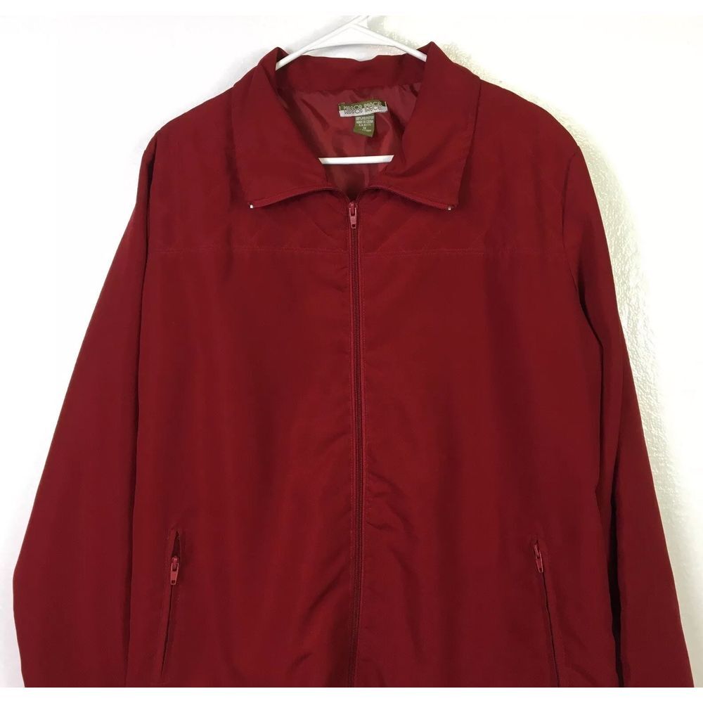 Mirror Image Red Jacket Womens Sz 1X Full Zip Windbreaker Casual Dress